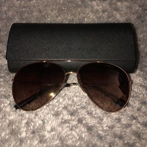 BCBG Maxazria Brown Aviator Sunglasses